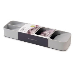 Joseph Joseph 85119 Cutlery Organizer, 5 Compartments, BPA-Free, Plastic, Gray