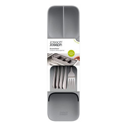 Joseph Joseph 85119 Cutlery Organizer, 5 Compartments, BPA-Free, Plastic, Gray