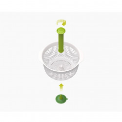 Joseph Joseph 2-in-1 Salad Spinner and Colander 20185, White/Green