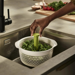 Joseph Joseph 2-in-1 Salad Spinner and Colander 20185, White/Green
