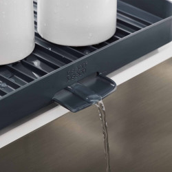 Joseph Joseph 85084 Two-Tier Dish Rack, Drain Spout, Cutlery Holder, Gray