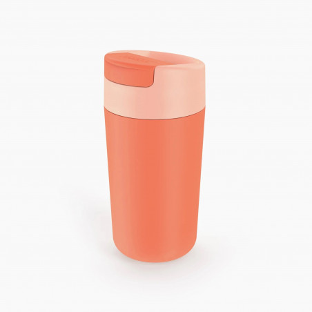 Joseph Joseph Sipp 81131 Insulated Cup, Leak-Proof Lid, 454 ml, BPA-Free, Polypropylene, Coral