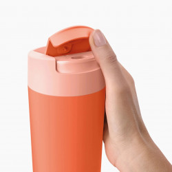 Joseph Joseph Sipp 81131 Insulated Cup, Leak-Proof Lid, 454 ml, BPA-Free, Polypropylene, Coral