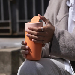 Joseph Joseph Sipp 81131 Insulated Cup, Leak-Proof Lid, 454 ml, BPA-Free, Polypropylene, Coral