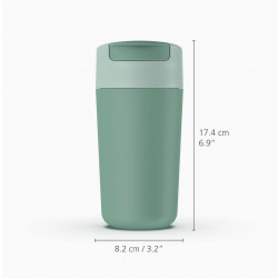 Joseph Joseph Sipp 81130 Insulated Cup, Sealing Lid, 454 ml, BPA-Free, Polypropylene, Green