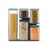 Joseph Joseph Podium 81128 5-Piece Jar Set with Stand, BPA-Free, Glass, Green/White