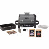 Ninja OG701EU Electric Smoker Grill, 2400W, Up to 260°C, Internal Amino Ceramic Coating, Woodfire, Gray