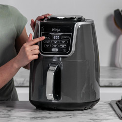 Ninja AF160EU Hot Air Fryer, 1750W, 5.2 L, 6 Programs, Max Crisp, Gray