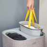Joseph Joseph Laundry Basket 50001, 60 L, Carrying Handles, 2 Compartments, Gray
