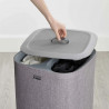 Joseph Joseph Laundry Basket 50001, 60 L, Carrying Handles, 2 Compartments, Gray