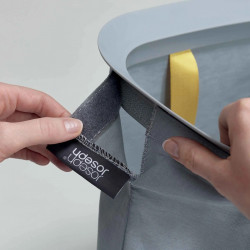 Joseph Joseph Laundry Basket 50001, 60 L, Carrying Handles, 2 Compartments, Gray