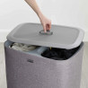 Joseph Joseph Tota Laundry Basket 50003, 90 L, Carrying Handles, 2 Compartments, Gray