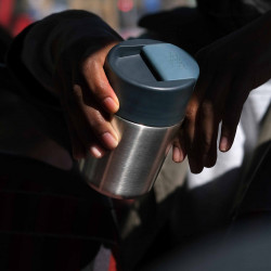 Joseph Joseph Sipp 81125 Insulated Cup, Leak-Proof Lid, 340 ml, BPA-Free, Stainless Steel, Stainless Steel/Blue