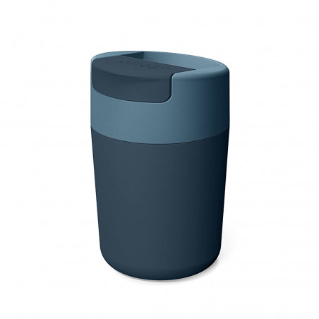 Joseph Joseph Sipp 81124 Insulated Cup, Leak-Proof Lid, 340 ml, BPA-Free, Polypropylene, Blue