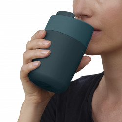 Joseph Joseph Sipp 81124 Insulated Cup, Leak-Proof Lid, 340 ml, BPA-Free, Polypropylene, Blue