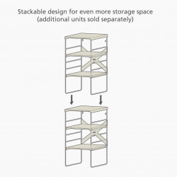 Joseph Joseph Level 55008 Adjustable Shoe Rack, 51.2 x 26 x 35 cm, Wall-Mounted, Beige