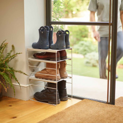 Joseph Joseph Level 55008 Adjustable Shoe Rack, 51.2 x 26 x 35 cm, Wall-Mounted, Beige