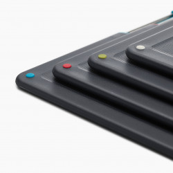 Joseph Joseph 60171 Folio Cutting Board Set, 4-Piece, Storage Box, Black