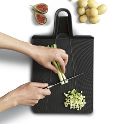 Joseph Joseph Chop2Pot Cutting Board 60202, 37.5 x 21 cm, Foldable, Hook, Black