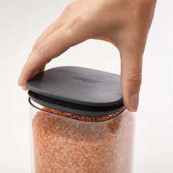 Joseph Joseph Podium 81071 Storage Container Set, 5-Piece, BPA-Free, Glass, Stand, Gray