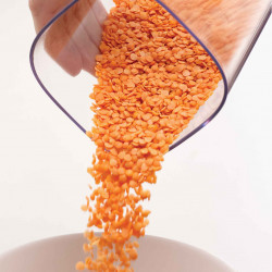 Joseph Joseph Podium 81071 Storage Container Set, 5-Piece, BPA-Free, Glass, Stand, Gray