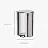 Joseph Joseph 70596 Waste Bin, 5 L, Bag Holder, Stainless Steel