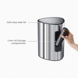 Joseph Joseph 70596 Waste Bin, 5 L, Bag Holder, Stainless Steel