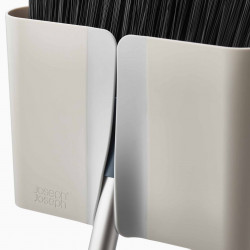 Joseph Joseph 65002 Broom with Wall Mount, 93.6 x 25.6 x 7.8 cm, Non-Slip Handle, Cleaning Comb, Blue