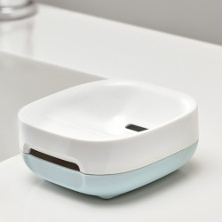 Joseph Joseph Slim Soap Dish 70502, Drain Hole, Blue/White