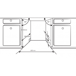 Masina de spalat vase incorporabila Tesla WDI690M, 1800 W, 14 seturi, 7 programe, Pornire intarziata, Incarcare la jumatate, 60 cm, Argintiu