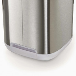 Joseph Joseph EasyStore Toothbrush Holder 70530, 12 x 9.5 x 9.5 cm, 3 compartments, collapsible, drainage hole, white/stainless steel