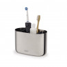 Joseph Joseph EasyStore Luxe Toothbrush Holder 70581, Detachable, Gray/Stainless Steel