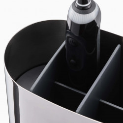 Joseph Joseph EasyStore Luxe Toothbrush Holder 70581, Detachable, Gray/Stainless Steel