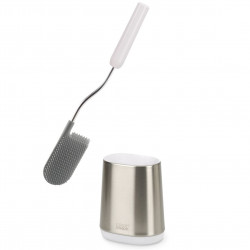 Joseph Joseph Flex 70561 Toilet Brush, Flexible D-shaped Head, Stainless Steel