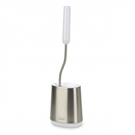 Joseph Joseph Flex 70561 Toilet Brush, Flexible D-shaped Head, Stainless Steel