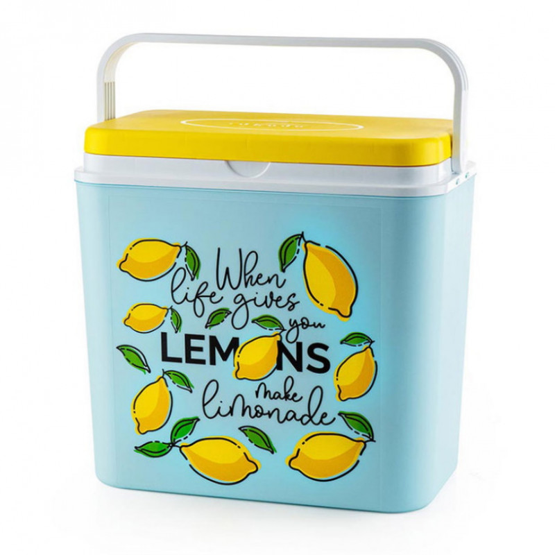 Φορητό ψυγείου ATLANTIC Lemons, 24 λίτρα, Παθητικό, Ψύξη, Χωρίς BPA, Πολύχρωμο