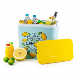 Lada frigorifica ATLANTIC Lemons, 30 litri, Pasiv, Racire, fara BPA, Multicolor