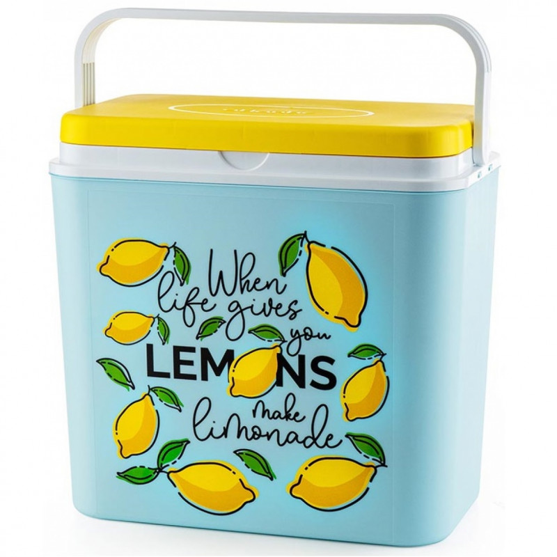 Lada frigorifica ATLANTIC Lemons, 30 litri, Pasiv, Racire, fara BPA, Multicolor