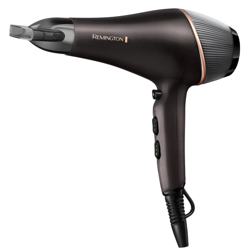 Uscator de par Remington AC5700 Copper Radiance, 2200W, Ionizare, Jet 120 km/h, Cool Shot, Negru/Cupru