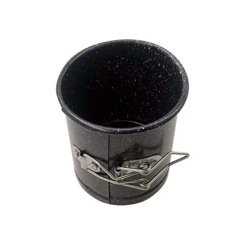 Kinghoff KH 1787 Springform Pan, 8–28 cm, Expandable Sides, Marble Finish, Stainless Steel, Black