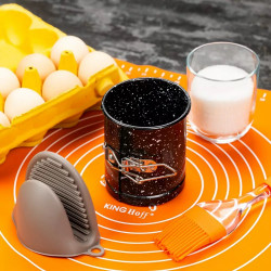 Kinghoff KH 1787 Springform Pan, 8–28 cm, Expandable Sides, Marble Finish, Stainless Steel, Black