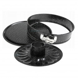 Kinghoff KH 1779 Cake and Cupcake Pan, 26 cm, Springform, Stainless Steel, Black