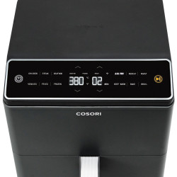 Фритюрник с горещ въздух Cosori Dual Blaze™ CAF-P681S, 1700 W, 6.4 л, 12 програми, Таймер, Черен