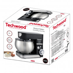 Techwood TRO-1066 bolygókeverő, 1000W, 5 liter, 6 sebességfokozat, impulzus, túlterhelés elleni védelem, fekete/Inox