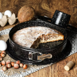 Kinghoff KH 1779 Cake and Cupcake Pan, 26 cm, Springform, Stainless Steel, Black