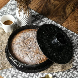 Kinghoff KH 1779 Cake and Cupcake Pan, 26 cm, Springform, Stainless Steel, Black