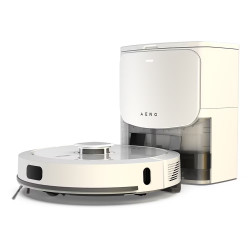 Aeno RC4S ARC0004S Robot Vacuum Cleaner, 5200 mAh, 4000 Pa, 300 m², 300 ml, Voice Control, Dry and Wet Cleaning, Mapping, Cleaning Schedule, White