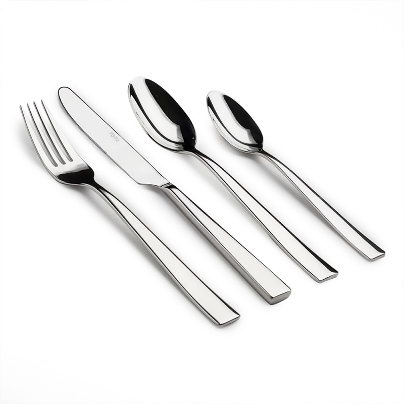 Set de tacamuri Voltz, V51512AB24, 24 piese, Ambalaj servieta, Inox