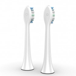 Set 2 capete de rezerva pentru periuta de dinti AENO ADBTH1-2, Compatibila cu AENO DB1/DB2, Perii Dupont, Alb