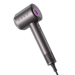 Сешоар AENO Hair Dryer HD1 AHD0001, 1500w, Безчетков мотор, 3 скорости, 3 нива, Йонизация,  Сив/Черен